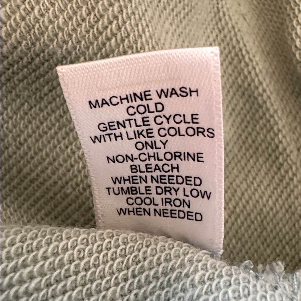 ÇATO Embroidered Crewneck French Terry Sweatshirt Top - Sage Green 3X - Picture 5 of 10